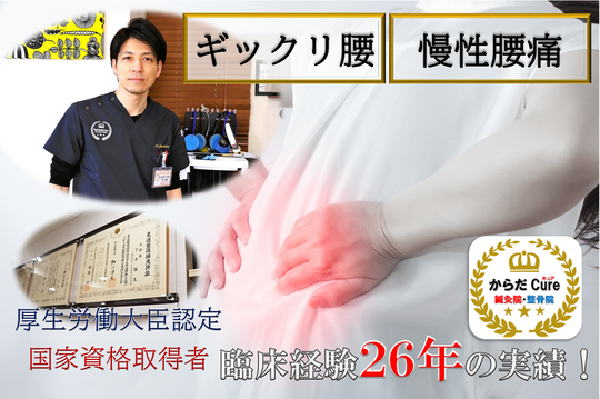 腰痛・ぎっくり腰 - からだCure(キュア)鍼灸治療院/八王子/美容鍼